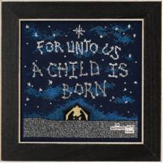 CG302114 Mill Hill Набір для вишивки нитками + бісером - Народження A Child is Born 18x18 см, рівномірка
