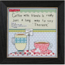 CG305103 Mill Hill Набір для вишивки нитками + бісером - Кава з друзями Coffee with Friends 18x18 см, рівномірка