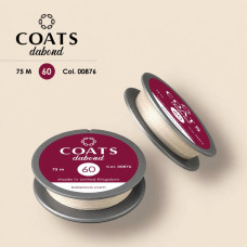 Coats Dabond 60 00876/75 Нитка для бісеру 75 м, бежевий, шайба
