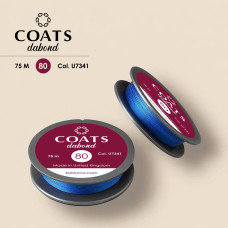 Coats Dabond 60 U7341/75 Нитка для бісеру 75 м, синій, шайба