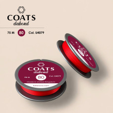Coats Dabond 80 U4079/75 Нитка для бісеру 75 м, червоний, шайба