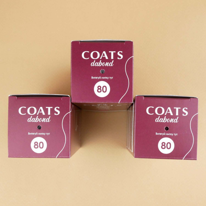 Coats Dabond 80 U7341/500 Нитка для бісеру 500 м, синій, шайба