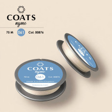 Coats Nymo 061 00876/75 Нитка для бісеру 75 м, бежевий, шайба