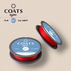 Coats Nymo 061 U4079/75 Нитка для бісеру 75 м, червоний, шайба