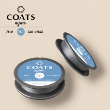 Coats Nymo 061 U9522/75 Нитка для бісеру 75 м, сірий, шайба