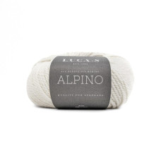 COL-02 Пряжа Alpino, 50 г.-75м, білий, Luca-S, 60% альпака, 40% вовна мериноса