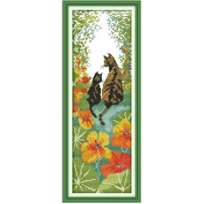 D387JS Йди за мною 1, 15х41 см. Joy Sunday. Набір для вишивки хрестиком на канві з нанесеним малюнком