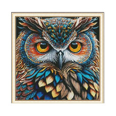 DA999JS Joy Sunday Набір для вишивки друкованим хрестиком - Сова 41x41 см, Aida 14 (схема на канві)