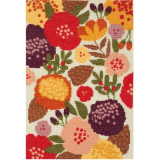 DCX006 Anchor Набір для вишивки рахунковим хрестиком - Яскраві квіти Vibrant Floral 28x19 см, Aida 14
