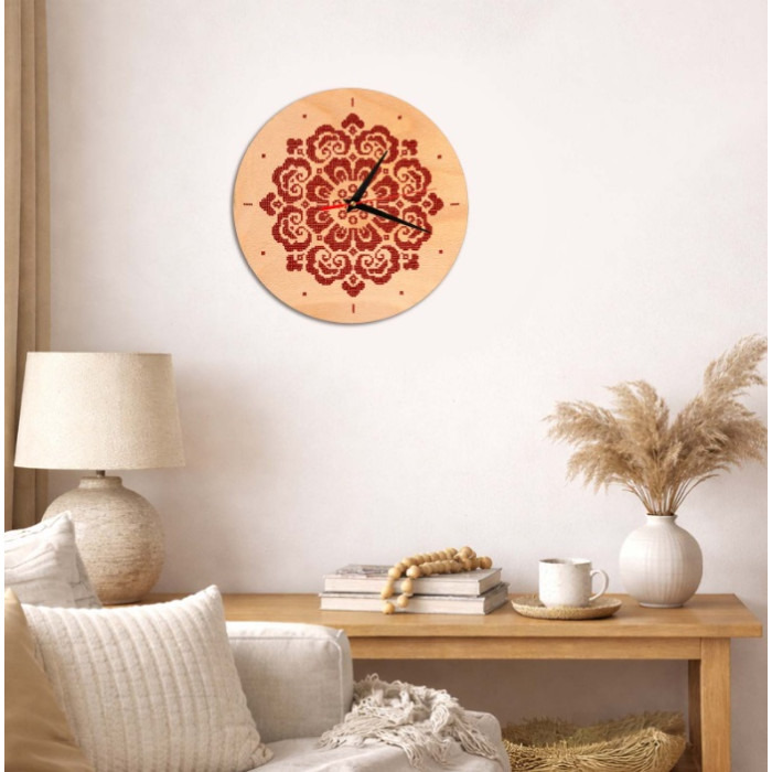 DG-3 Кольорова Набір для вишивки бісером - Годинник 27 см (дерево, круг)