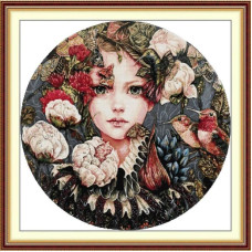 DG007JS Joy Sunday Набір для вишивки друкованим хрестиком - Ягоди Андромеди 67x68 см, Aida 14 (схема на канві)