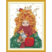 DG009JS Joy Sunday Набір для вишивки друкованим хрестиком - Руда 33x44 см, Aida 14 (схема на канві)