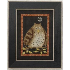 DM300101 Mill Hill Набір для вишивки рахунковим хрестиком + бісером - Пугач Hooty Owl 16x11 см, Aida14