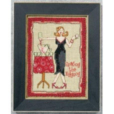 DM301102 Mill Hill Набір для вишивки рахунковим хрестиком + бісером - Додавання лікеру Spiking the Eggnog 18x13 см, рівномірка 28 ct