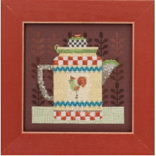 DM301611 Mill Hill Набір для вишивки рахунковим хрестиком + бісером - Кавник Coffee Pot 12x12 см, Aida 16