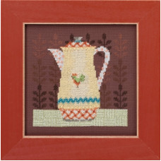 DM301613 Mill Hill Набір для вишивки рахунковим хрестиком + бісером - Кавник Coffee Server 12x12 см, Aida 16