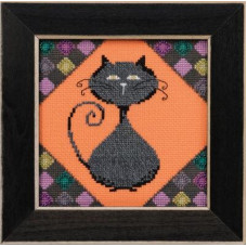 DM302013 Mill Hill Набір для вишивки рахунковим хрестиком + бісером - Вугільний Coal 15x15 см, перфорований папір