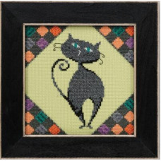 DM302014 Mill Hill Набір для вишивки рахунковим хрестиком + бісером - Димний Smoky 15x15 см, перфорований папір