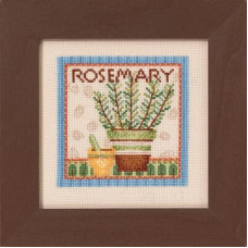 DM302114 Mill Hill Набір для вишивки рахунковим хрестиком + бісером - Розмарин Rosemary 11,5x11,5 см, Aida16