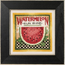 DM302311 Mill Hill Набір для вишивки рахунковим хрестиком + бісером - Кавун Watermelon 13x13 см, Aida16
