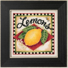 DM302312 Mill Hill Набір для вишивки рахунковим хрестиком + бісером - Лимони Lemons 13x13 см, Aida16