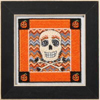 DM302512 Mill Hill Набір для вишивки рахунковим хрестиком + бісером - Череп Skull 13x13 см, Aida 16 ct