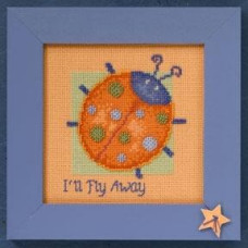 DM309101 Mill Hill Набір для вишивки рахунковим хрестиком + бісером - Сонечко Ladybug 11x11 см, Aida14