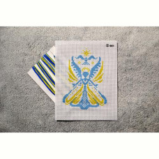 ДН661 Янгол Україна, 10,5х15 см, Інстинкт вишивання. Набір для вишивки хрестиком на канві Aida 14 з малюнком