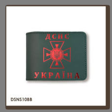 DSNS10BB Babylon Обкладинка для посвідчення ДСНС 11x8,5 см зелена, червоне тиснення, шкіра