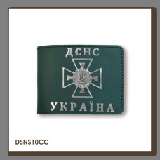DSNS10CC Babylon Обкладинка для посвідчення ДСНС 11x8,5 см зелена, срібне тиснення, шкіра