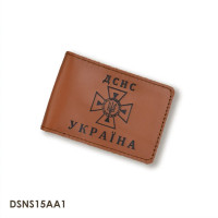 DSNS15AA1 Babylon Обкладинка для посвідчення ДСНС з місцем під жетон 7,5x11 см, шкіра (теракотова,чорне тиснення)