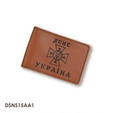 DSNS15AA1 Babylon Обкладинка для посвідчення ДСНС з місцем під жетон 7,5x11 см, шкіра (теракотова,чорне тиснення)