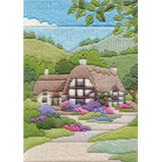 DW14MLS10 Bothy Threads Набір для вишивки гладдю - Літній котедж Summer Cottage 17x24 см, тканина з малюнком №14