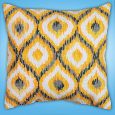 dw2558 Design Works Набір для вишивки рахунковим хрестиком - Yellow Ikat 31x31 см, страмін