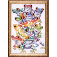 dw2599 Design Works Набір для вишивки рахунковим хрестиком - Гора Жаб Frog Pile 40x27 см, Aida14