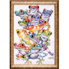 dw2599 Design Works Набір для вишивки рахунковим хрестиком - Гора Жаб Frog Pile 40x27 см, Aida14