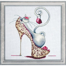 2744 Design Works Набір для вишивки рахунковим хрестиком - Fashionista Cat 32,5x32,5 см, Aida14