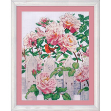 2786 Design Works Набір для вишивки рахунковим хрестиком - Roses in Provence  31x41 см, Aida14