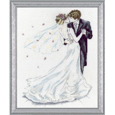 dw2844 Design Works Набір для вишивки рахунковим хрестиком - Wedding Couple 25x36 см, Aida 14