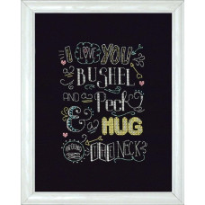2888 Design Works Набір для вишивки рахунковим хрестиком - I love ... Chalkboard 20,32x25,4, Aida14