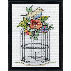 3211 Design Works Набір для вишивки рахунковим хрестиком - Birdcage 13x18 см, Aida14