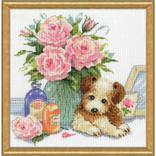 3264 Design Works Набір для вишивки рахунковим хрестиком - Roses  25x25 см, Aida14