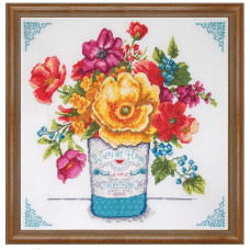 dw3410 Design Works Набір для вишивки рахунковим хрестиком - Сільський декор 36x36 см, Aida14