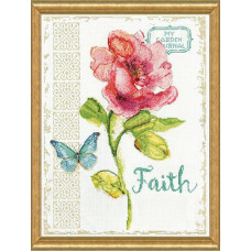 dw3415 Design Works Набір для вишивки рахунковим хрестиком - Рожева квіткова вірашивка нитками 35,6x46,7 см, Aida 14