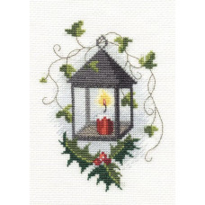 DWCDX25 Bothy Threads Набір для вишивки хрестиком - Ліхтар Листівка Lantern Card 9x13 см, Aida 16