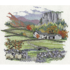 DWCON01 Bothy Threads Набір для вишивки хрестиком - Ферма Креґсайду Cragside Farm 20х17 см, Aida 16