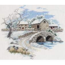 DWCON06 Bothy Threads Набір для вишивки хрестиком - Ферма Вінтерборн Winterbourne Farm 20х17 см, Aida 16