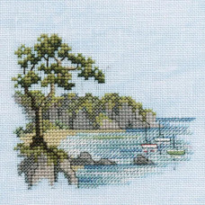 DWMIN01 Bothy Threads Набір для вишивки хрестиком - Мис Headland 10x10 см, Aida 14