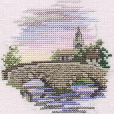 DWMIN12 Bothy Threads Набір для вишивки хрестиком - Міст Bridge 10x10 см, Aida 14