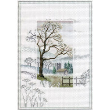 DWMM1 Bothy Threads Набір для вишивки хрестиком - Зимове дерево Winter Tree 17x25 см, Aida 14